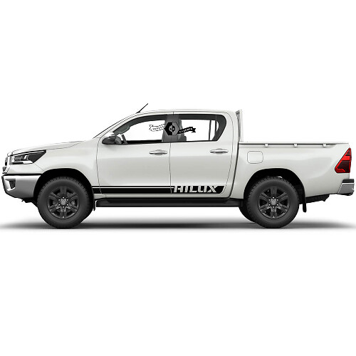 Paar Toyota Hilux Modern Rally Türen Streifen Seitenschweller Vinyl Aufkleber Decal Grafik
