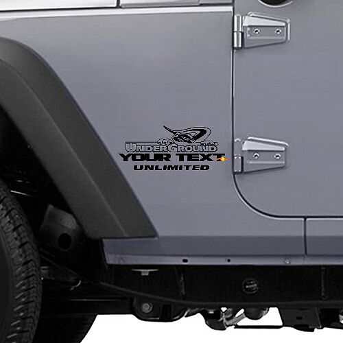 Underground Style Seitenvinylaufkleber für Jeep Wrangler Unlimited