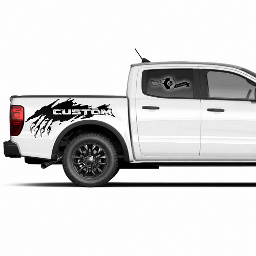 CUSTOM Krallen-Kratzer-Paneel Paar Bettseiten Vinyl-Aufkleber Sticker für Ford F-150 2022