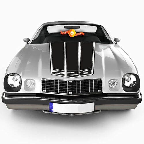 Z28 Dreifach Streifen für Motorhaube und Kofferraum Vinyl-Aufkleber Set für Chevrolet Camaro Z28