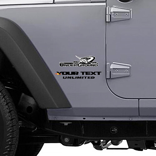 Underground Style Seiten-Vinyl-Aufkleber-Set für Jeep Wrangler Unlimited