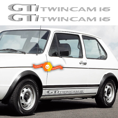GTi Twin Cam 16 Seitlicher Aufklebersatz für Volkswagen Golf GTI Mk1