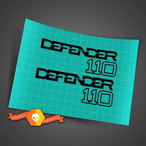 Paar Land Rover Defender 110 Heckklappe Aufkleber für Land Rover Defender 110 Sticker
