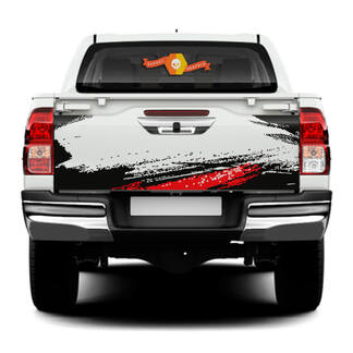 Paar Toyota Hilux 2022 Rally Doors Distressed Side Splash Splash Invincible Heckklappen-Vinyl-Aufkleber mit Grafik
