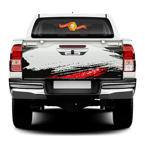 Paar Toyota Hilux 2022 Rally Türen Distressed Side Splash Splash Unbesiegbare Heckklappe Vinyl Aufkleber Decal Grafik
