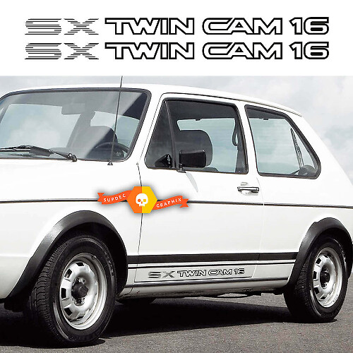 SX Twin Cam 16 Seiten Vinylaufkleber Paar für Toyota Corolla AE93