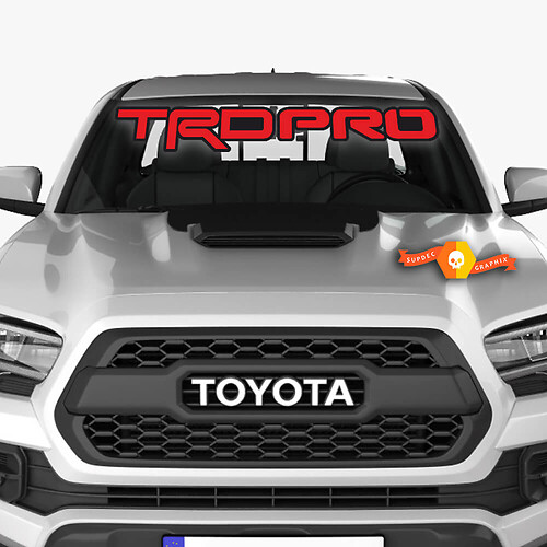 2 Farben Toyota TRD Pro Windschutzscheibe Aufkleber SUV -LKW