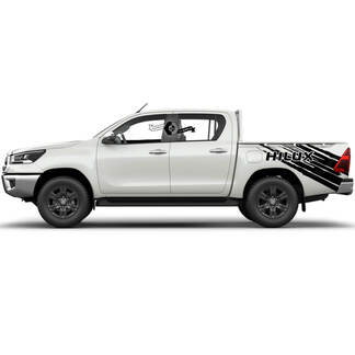 Paar Toyota Hilux 2022 Rally Side Bed Splash Distressed WRAP Vinyl Aufkleber Decal Graphics
