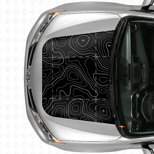 Topografische Karten Motorhaubenaufkleber für Toyota RAV4 2016