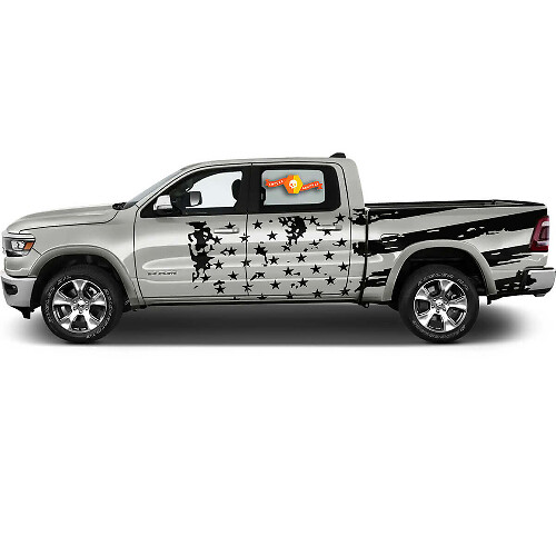 US-Flaggen-Grafik Seitenaufkleber Vinyl-Aufkleber Für Dodge Ram Rebel