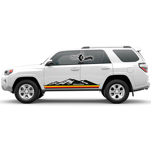 Berge & Retro Gerade Streifen Seiten Tür Vinyl Aufkleber für Toyota 4Runner