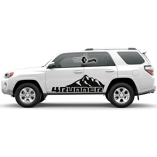 2x 4Runner 2023 Seitentüren Vinyl Mountains Aufkleber Streifen für Toyota 4Runner TRD
