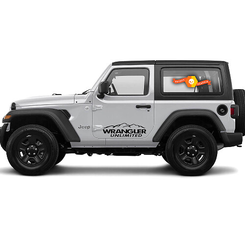2 Jeep WRANGLER UNLIMITED Bergtür oder Motorhaube Wrangler Aufkleber Grafiken Vinyl
