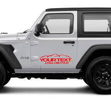Individuelles Vinyl-Aufkleber-Set für die Bergseite des Jeep Wrangler Unlimited_2