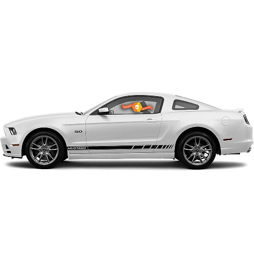 2 Ford Mustang Seitenschweller-Grafiken Vinylstreifen Aufkleber

