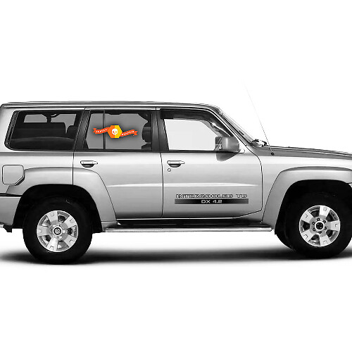 2 Nissan Patrol INTERCOOLED TD DX 4 2 Aufkleber-Aufkleber
