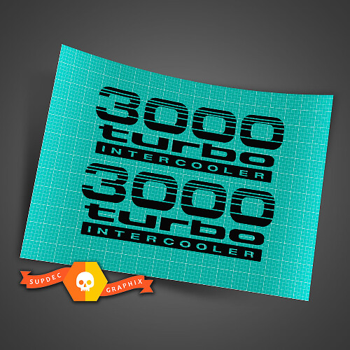 2 Toyota 3000 Turbo Ladeluftkühler Vinyl Aufkleber Sticker
