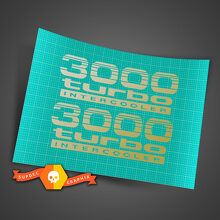 2 Toyota 3000 Turbo Ladeluftkühler Vinyl Aufkleber Sticker
 3