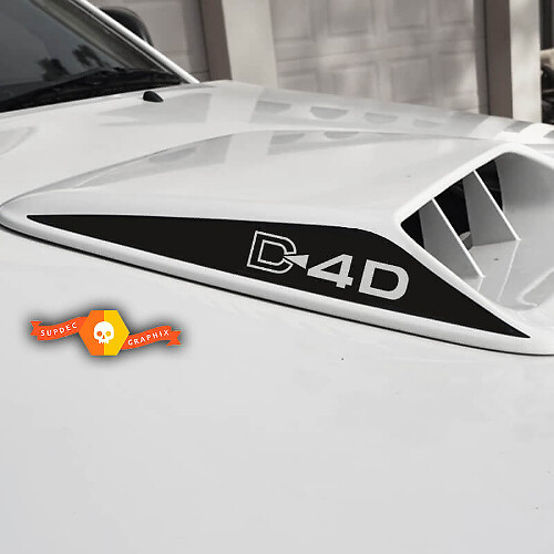 D-4D Haubenlufteinlass Vinyl-Aufkleberset für Toyota Hilux