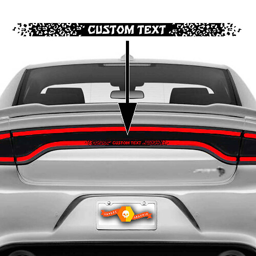 Individuelle Text-LED-Rücklicht-Akzent-Vinylaufkleber decal für Dodge Charger