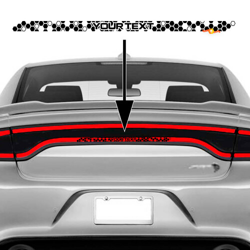 Maßgeschneiderter Wabenstil Heckleuchten Kofferraum Vinyl-Aufkleber für Dodge Charger 2015-2023