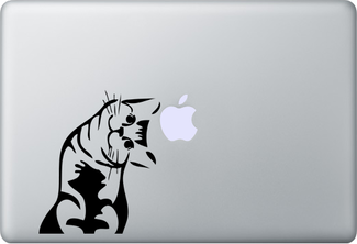 Meow Cat Aufkleber für MacBook Laptop
