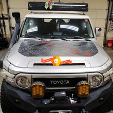 Haubenverdunkelung TOPO Pass Topographic Map Wrap für Toyota FJ Cruiser Aufkleber
 2