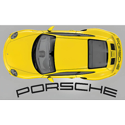Porsche 991 Turbo Racing Heckspoiler Streifen Aufkleber Sticker
