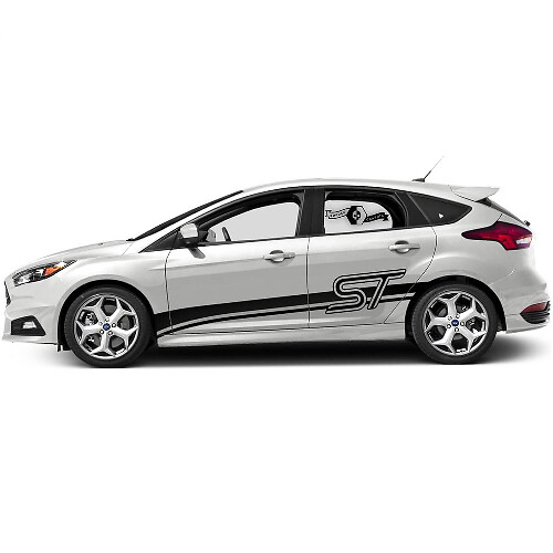 ST-Style Seitenstreifen Vinyl-Aufkleber-Set für Musclecar Focus ST