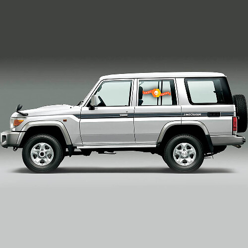 Retro Seitenstreifen Vinyl Aufkleber Set für Toyota Land Cruiser 70 Serie