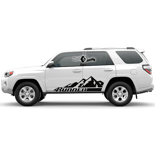 Paar 4Runner 2023 Seitentüren Vinyl Mountains Aufkleber Rocker Panel Stickers für Toyota 4Runner
