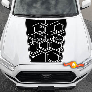 Modern 2016–2021 Toyota Tacoma Hood Honeycomb Vinyl Decal Sticker Graphic Kit – No Scoop!
