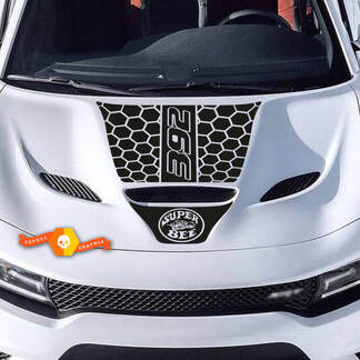 2015–2021 Motorhaube Dodge Charger 392 Honeycombs Scatpack Graphics Aufkleber Dodge Charger Hemi Blackout Aufkleber
