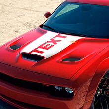 Benutzerdefinierter Schriftzug Hauben Vinyl-Aufkleber für Dodge Challenger 2015-2021_2