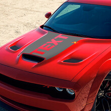 Benutzerdefinierter Schriftzug Hauben Vinyl-Aufkleber für Dodge Challenger 2015-2021_3