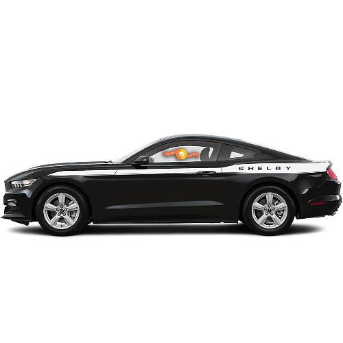 Paar Ford Mustang 2015-2017 Shelby Custom Logo Seitenstreifen Vinyl Aufkleber Grafik Kit
