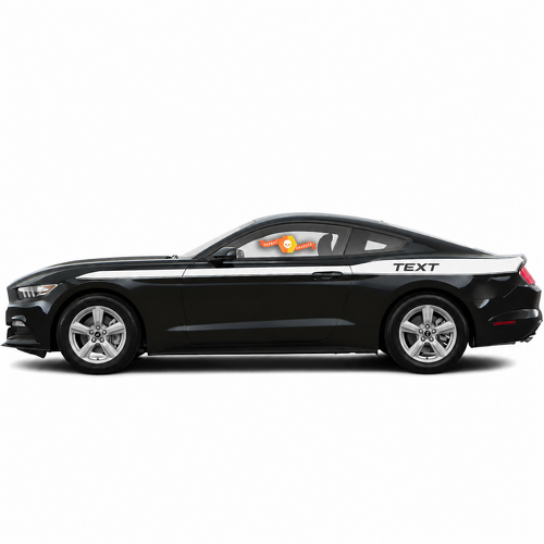 Individuelles Text-Seitenstreifen Vinyl-Aufkleber-Set für Musclecar Musclecarmodel 2015-2017