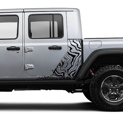 Jeep Gladiator Seitenkontur Körper Vinyl Grafik Streifen Kit 2018-2021
