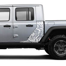 Jeep Gladiator Seitenkontur Körper Vinyl Grafik Streifen Kit 2018-2021
 2