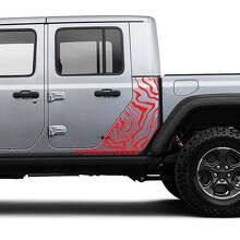 Jeep Gladiator Seitenkontur Körper Vinyl Grafik Streifen Kit 2018-2021
 3