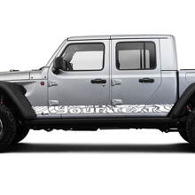 Paar Jeep Gladiator Seitenschweller Racing Kontur Karten Türen Vinyl Grafik Streifen Kit 2018-2021
 2