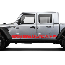 Paar Jeep Gladiator Seitenschweller Racing Kontur Karten Türen Vinyl Grafik Streifen Kit 2018-2021
 3