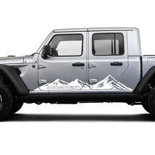Paar Jeep Gladiator Seitenschweller Racing Mountains Türen Vinyl Grafik Streifen
 2