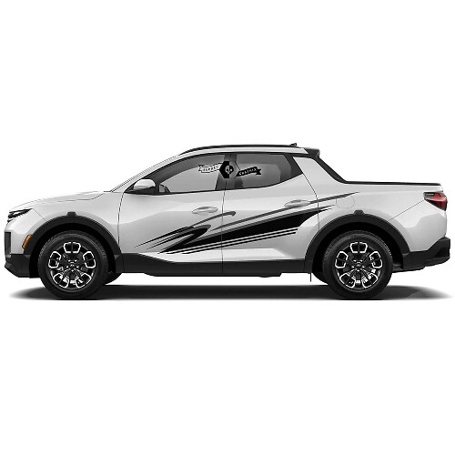 Modernes Wave Side Stripes Vinyl-Aufkleber-Kit für Hyundai Santa Cruz