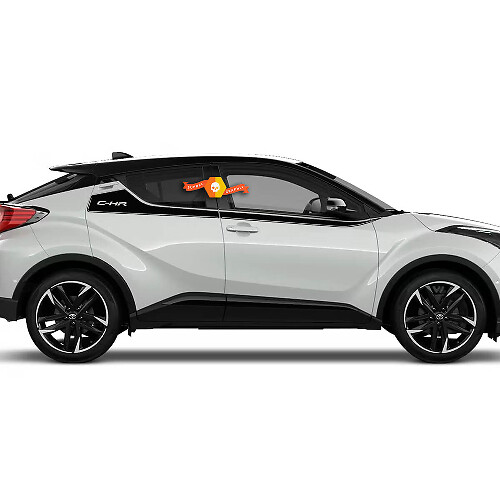 Toyota C-HR CHR Seitliche obere Karosserietürstreifen Aufkleber Grafik
