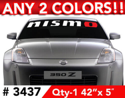 Nismo Style Windshield Banner Vinylaufkleber für Nissan 350Z 370Z Altima Maxima