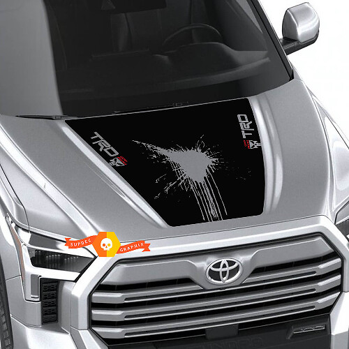 Neue Toyota Tundra 2022 Motorhaube TRD SR5 Blood Punisher Wrap Aufkleber Grafiken SupDec Design
