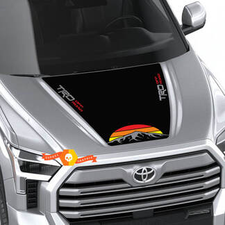 Neue Toyota Tundra 2022 Motorhaube TRD SR5 Vintage Sunset Wrap Decal Sticker Graphics SupDec Design
