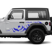 2 Neue JEEP Wrangler Tür Aufkleber Sticker Mond Berge Seiten Grafik Aufkleber
 2