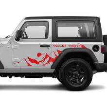 2 Neue JEEP Wrangler Tür Aufkleber Sticker Mond Berge Seiten Grafik Aufkleber
 3